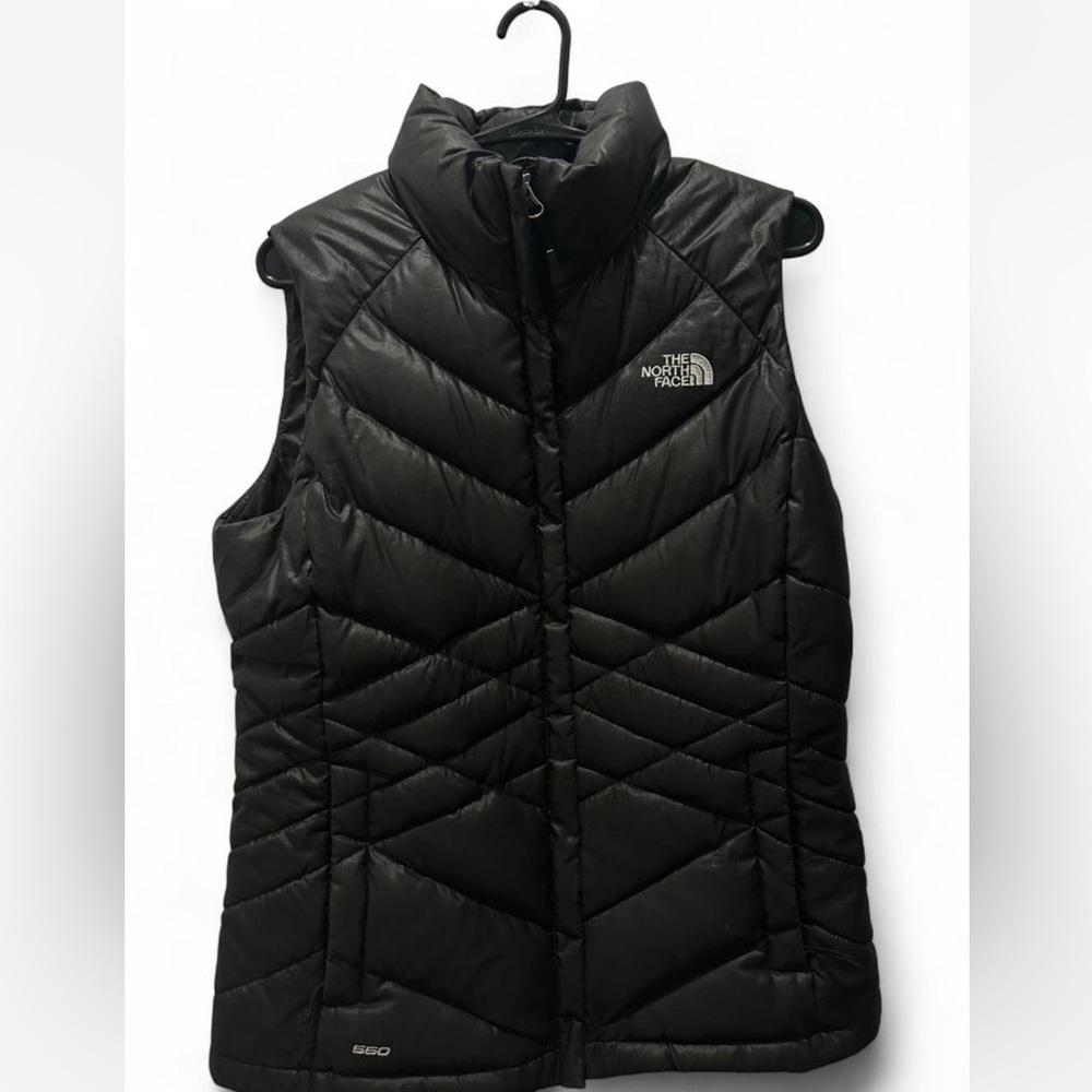 The North Face Black Puffer Vest #woman’s#shinyblack